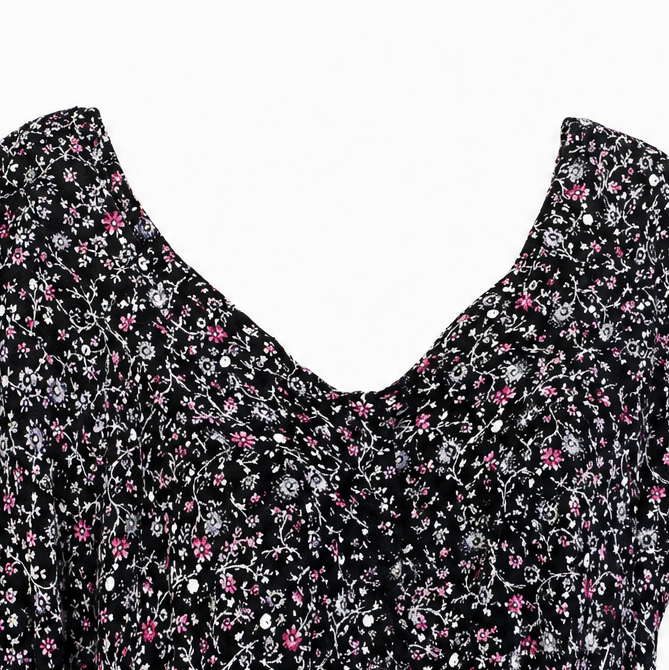 Eleanor | Women's V-Neck Tunic Top | Floral Print · Eltrendio
