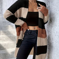 Elodie | Women's Open Front Cardigan | Colour Block · Eltrendio