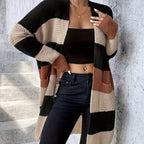 Elodie | Women's Open Front Cardigan | Colour Block · Eltrendio