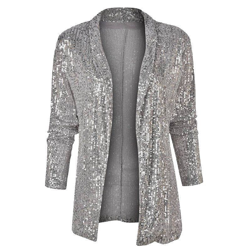 Elodie | Women's Open-Front Cardigan | Sequin Embellished · Eltrendio