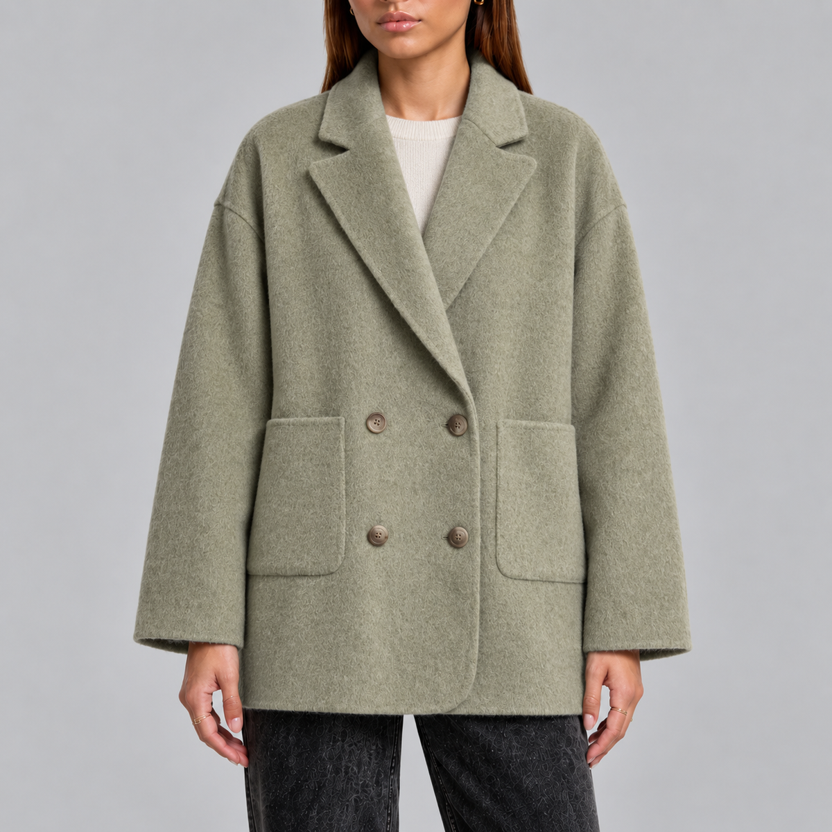 Elodie | Women's Oversized Coat | Double-Breasted · Eltrendio