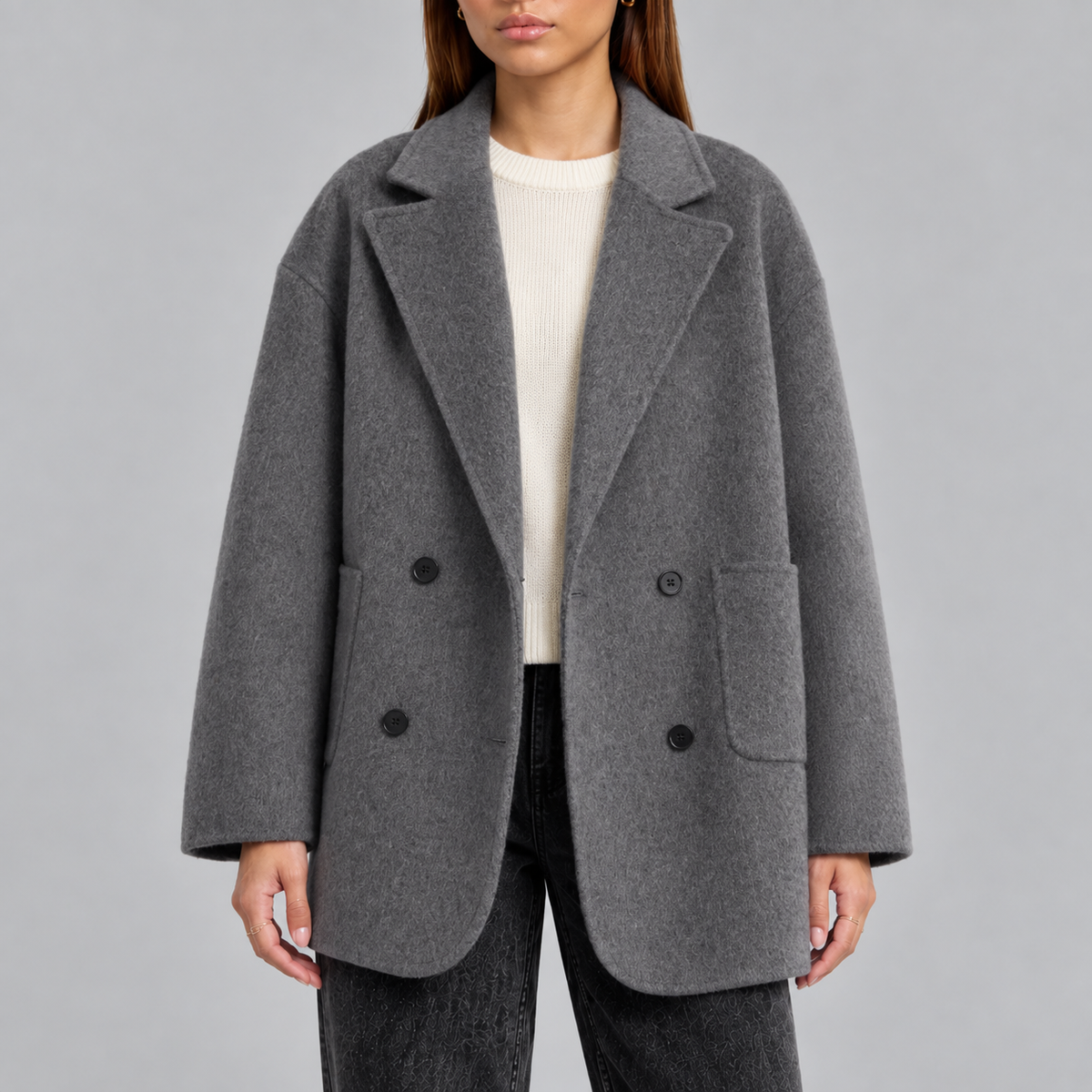 Elodie | Women's Oversized Coat | Double-Breasted · Eltrendio