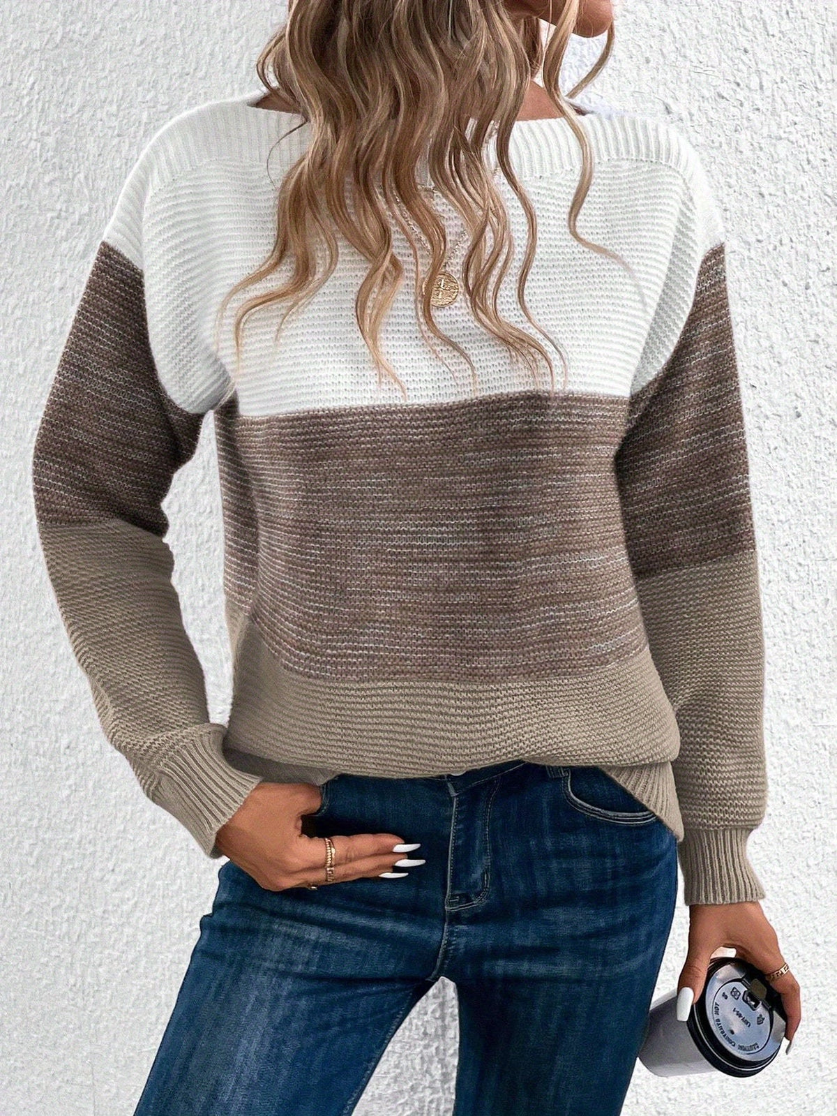 Elodie | Women's Oversized Jumper | Colour Block · Eltrendio