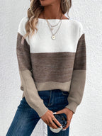 Elodie | Women's Oversized Jumper | Colour Block · Eltrendio