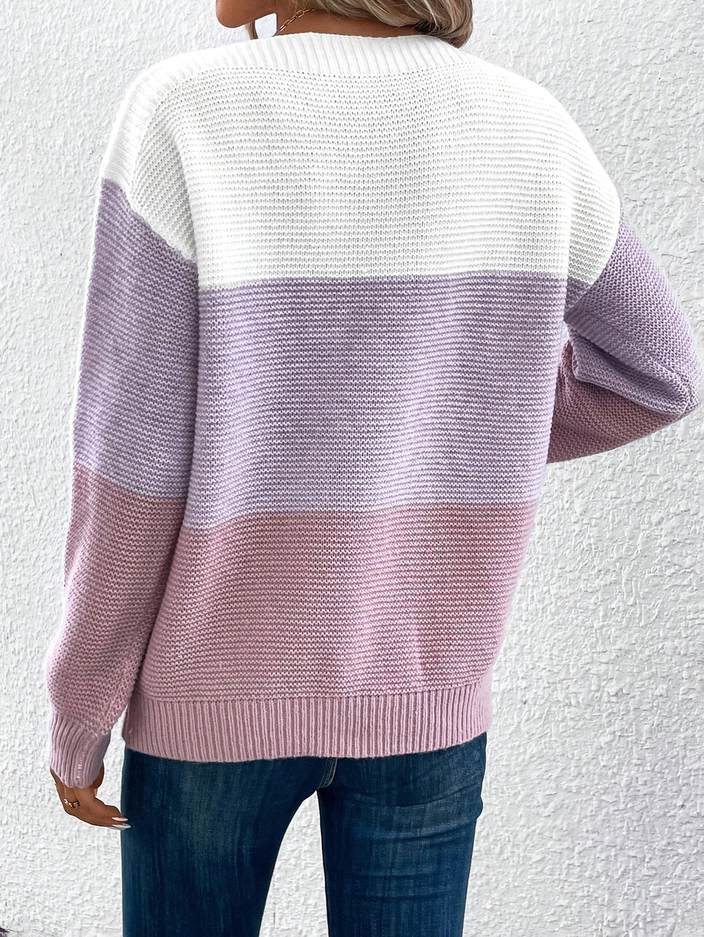 Elodie | Women's Oversized Jumper | Colour Block · Eltrendio
