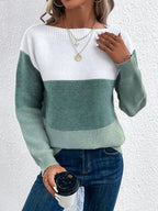 Elodie | Women's Oversized Jumper | Colour Block · Eltrendio