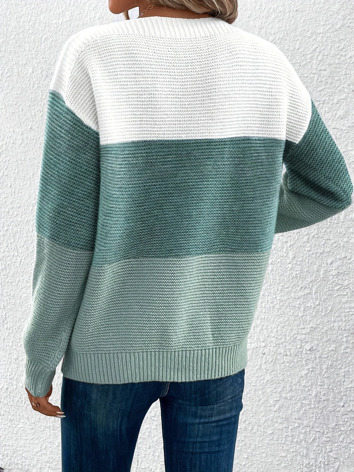 Elodie | Women's Oversized Jumper | Colour Block · Eltrendio