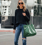 Elodie | Women's Patterned Tote Bag | Matching Clutch · Eltrendio