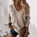 Elodie | Women's V-Neck Jumper | Knitted · Eltrendio