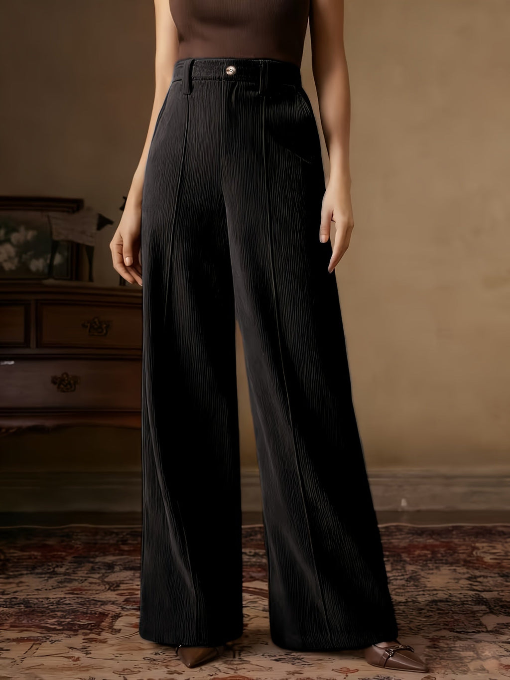 Elodie | Women's Wide-Leg Trousers | High-Waisted · Eltrendio