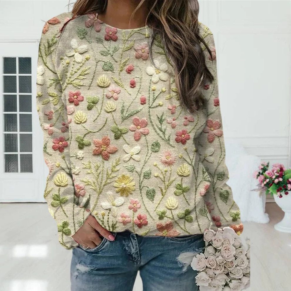Elsie | Women's Crew Neck Jumper | Fair Isle · Eltrendio