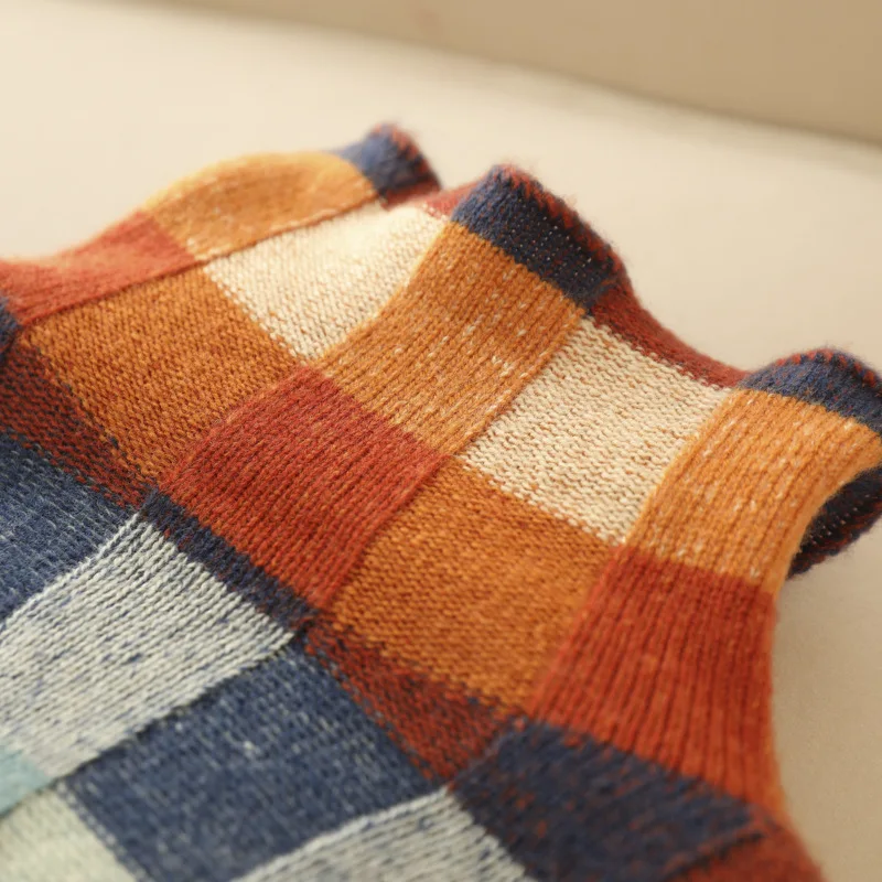 Elsie | Women's Oversized Jumper | Checkerboard Print · Eltrendio