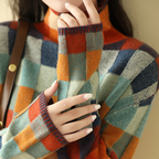 Elsie | Women's Oversized Jumper | Checkerboard Print · Eltrendio