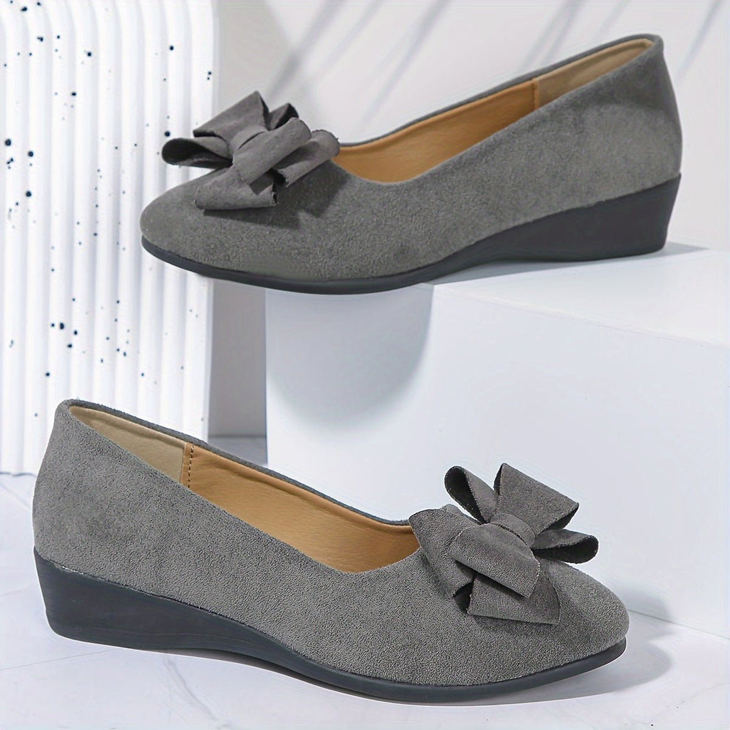 Elsie | Women's Slip-On Ballet Flats | Bow Detail · Eltrendio