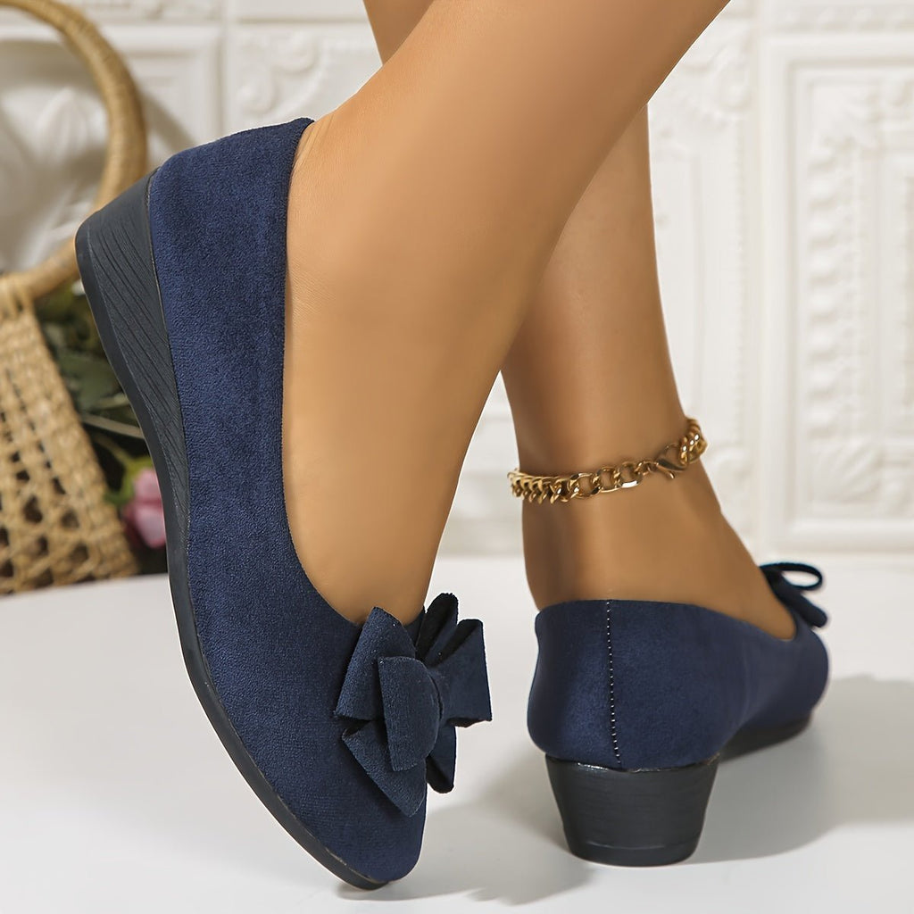 Elsie | Women's Slip-On Ballet Flats | Bow Detail · Eltrendio