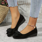 Elsie | Women's Slip-On Ballet Flats | Bow Detail · Eltrendio