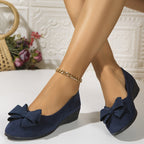 Elsie | Women's Slip-On Ballet Flats | Bow Detail · Eltrendio