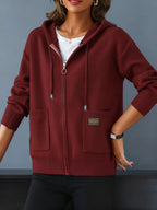 Elspeth | Women's Zip-Up Hoodie | Drawstring Hood · Eltrendio