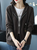 Elspeth | Women's Zip-Up Hoodie | Drawstring Hood · Eltrendio