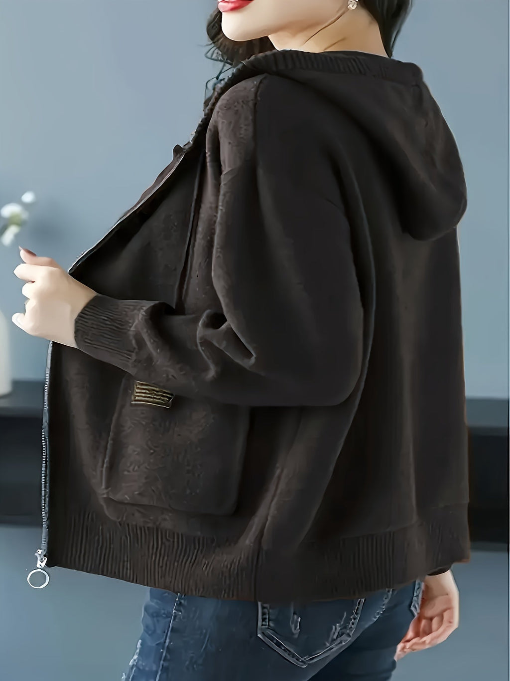 Elspeth | Women's Zip-Up Hoodie | Drawstring Hood · Eltrendio