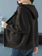 Elspeth | Women's Zip-Up Hoodie | Drawstring Hood · Eltrendio