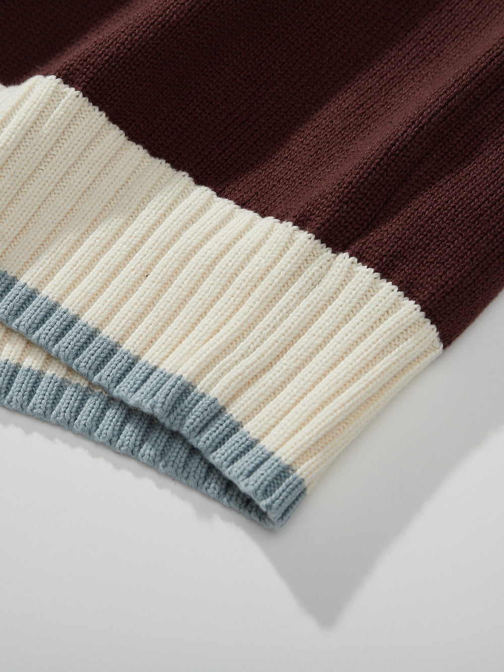 Emmett | Unisex Half Zip Polo Sweater | Oversized Striped Y2K Style-Eltrendio