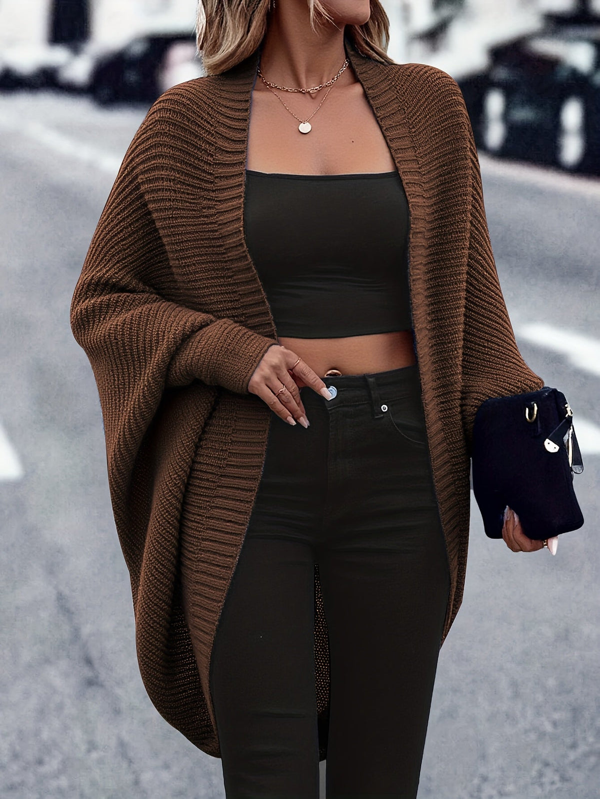 Erin | Women's Oversized Cardigan | Open Front · Eltrendio