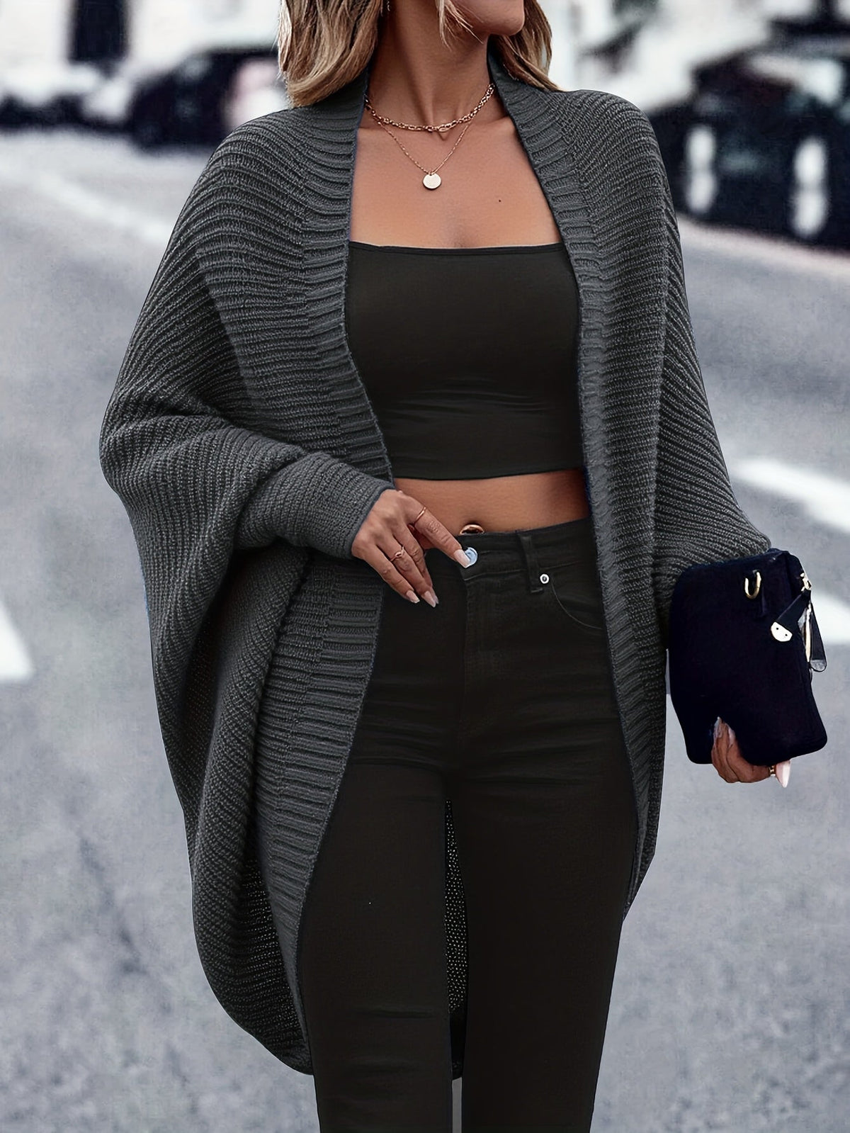 Erin | Women's Oversized Cardigan | Open Front · Eltrendio