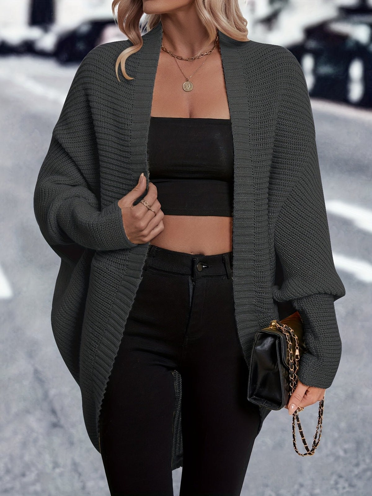 Erin | Women's Oversized Cardigan | Open Front · Eltrendio