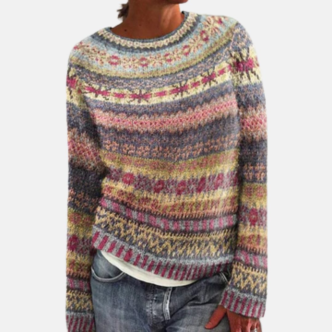 Esme | Women's Crew Neck Jumper | Fair Isle · Eltrendio