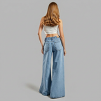 Esme | Women's Flare Jeans | Pearl Mesh · Eltrendio