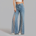 Esme | Women's Flare Jeans | Pearl Mesh · Eltrendio