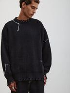 Ethan | Unisex Distressed Jumper | Ribbed Knit · Eltrendio
