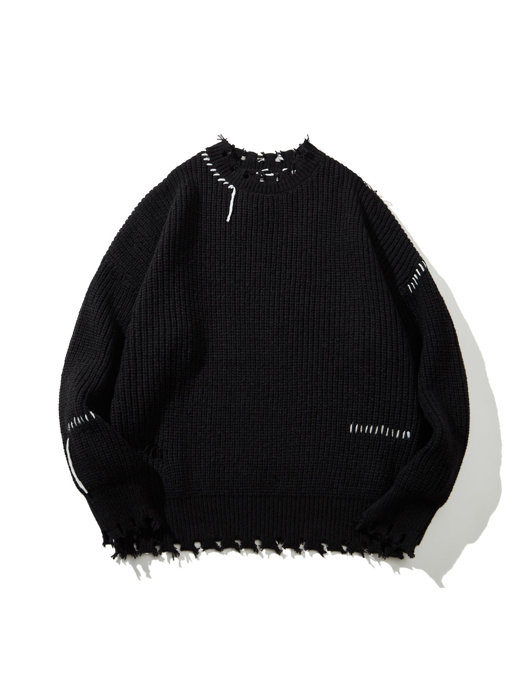 Ethan | Unisex Distressed Jumper | Ribbed Knit · Eltrendio