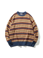 Felix | Unisex Oversized Knit Sweater | Striped Y2K Grunge Style-Eltrendio