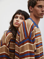 Felix | Unisex Oversized Knit Sweater | Striped Y2K Grunge Style-Eltrendio