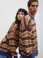 Felix | Unisex Oversized Knit Sweater | Striped Y2K Grunge Style-Eltrendio