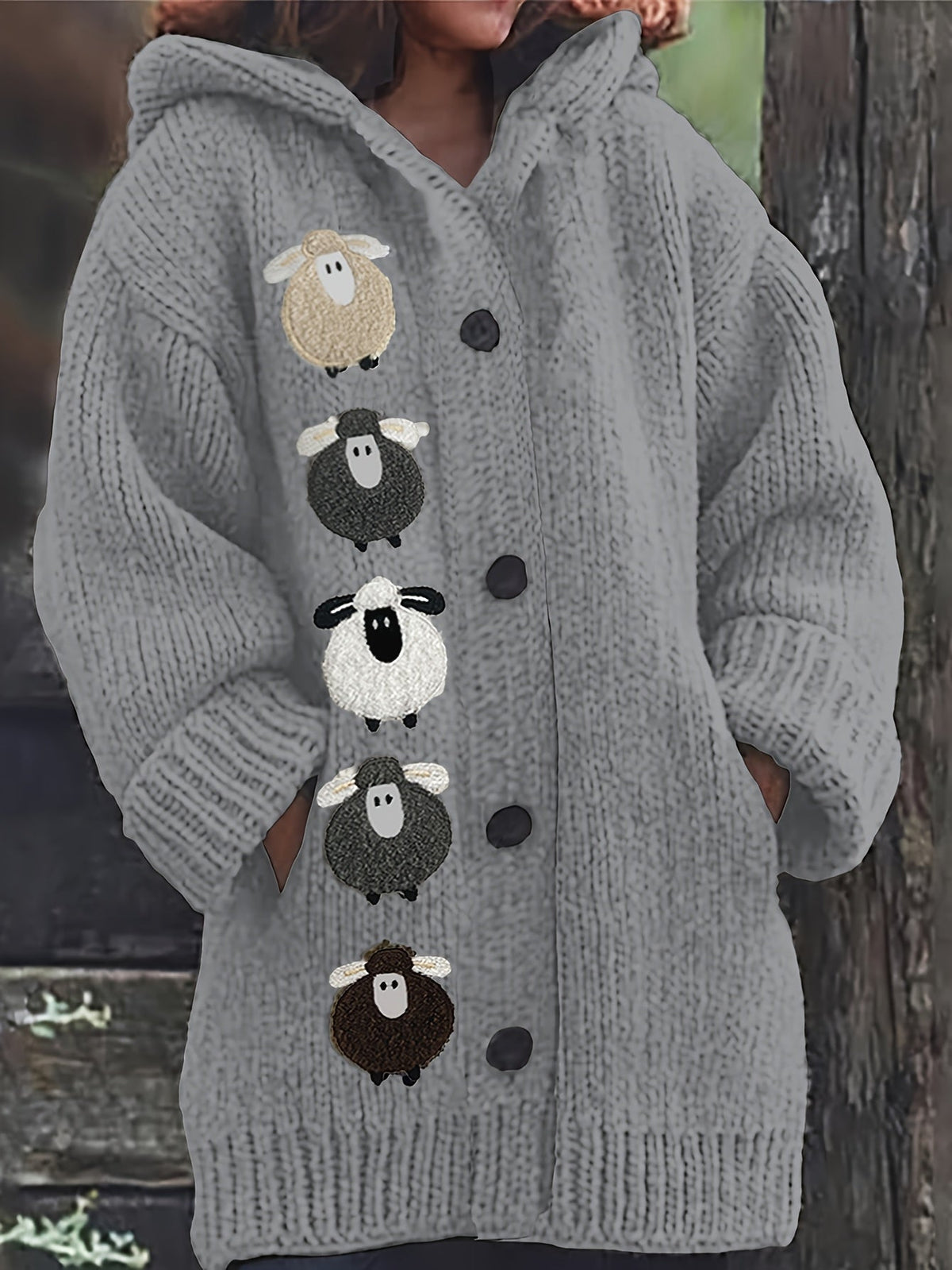 Florence | Women's Hooded Cardigan | Chunky Knit · Eltrendio