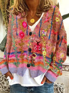 Florence | Women's Knitted Cardigan | Floral Embroidery · Eltrendio