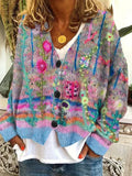 Florence | Women's Knitted Cardigan | Floral Embroidery · Eltrendio