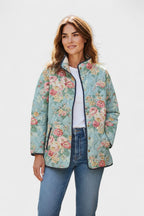 Florence | Women's Quilted Jacket | Floral Print · Eltrendio