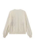 Florence | Women's V-Neck Cardigan | Floral Embroidery · Eltrendio