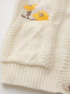 Florence | Women's V-Neck Cardigan | Floral Embroidery · Eltrendio
