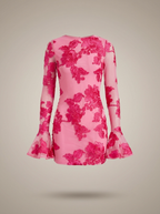 Freya | Women's Bodycon Mini Going Out Dress | Floral Embroidery· Eltrendio