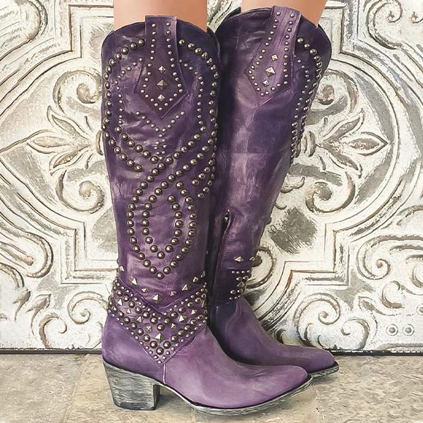 Freya | Women's Cowboy Boots | Studded · Eltrendio