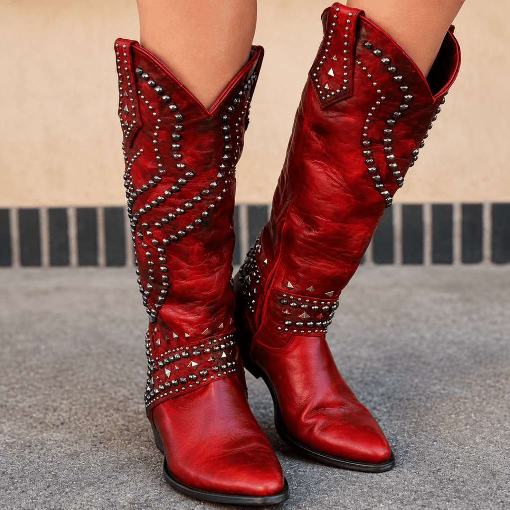 Freya | Women's Cowboy Boots | Studded · Eltrendio