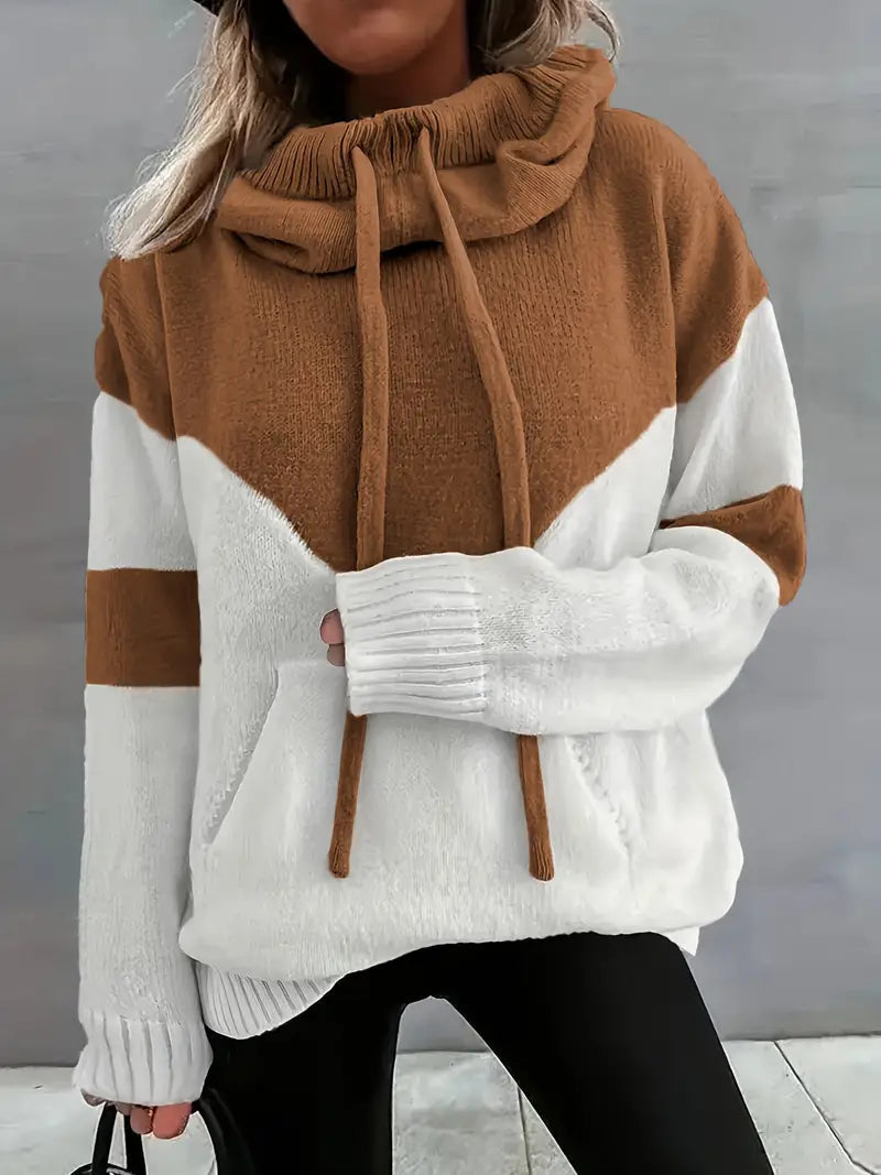 Freya | Women's Cowl-Neck Hoodie | Drawstring · Eltrendio