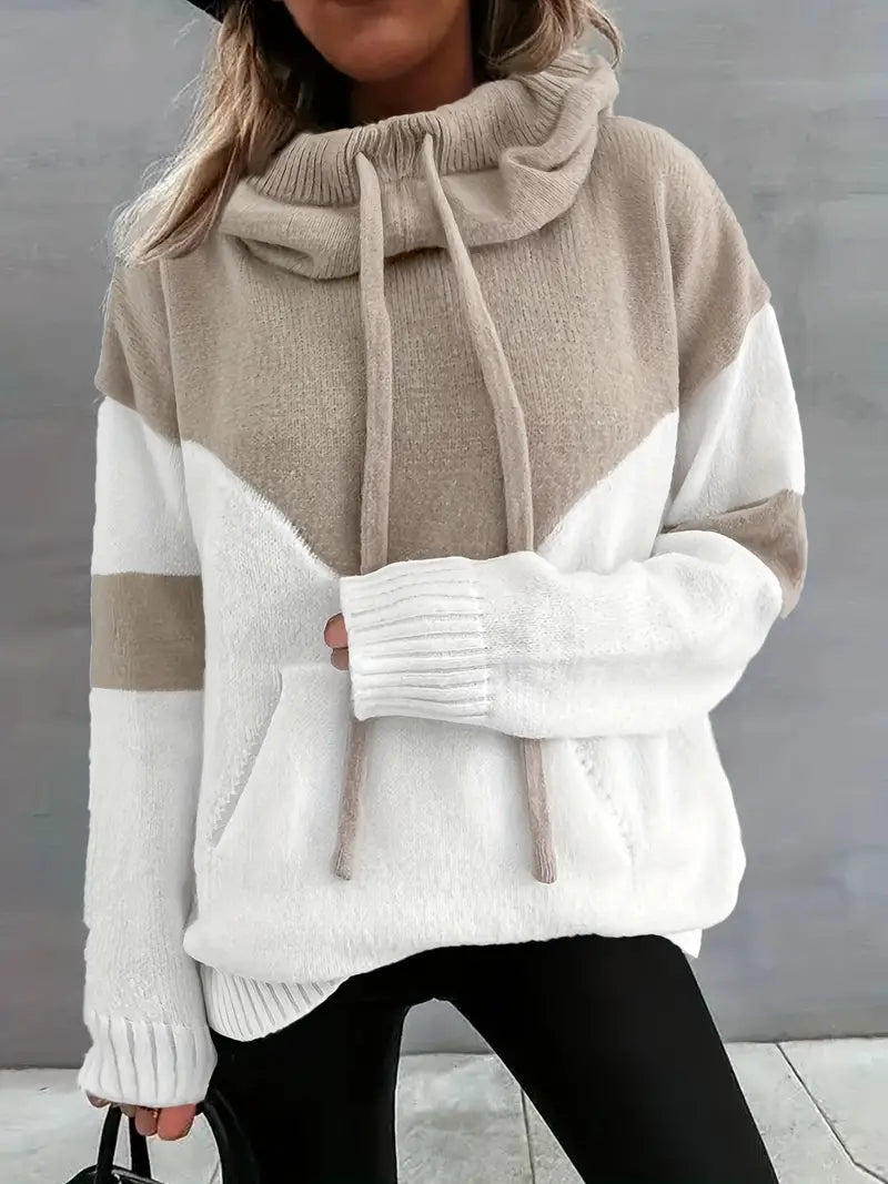 Freya | Women's Cowl-Neck Hoodie | Drawstring · Eltrendio