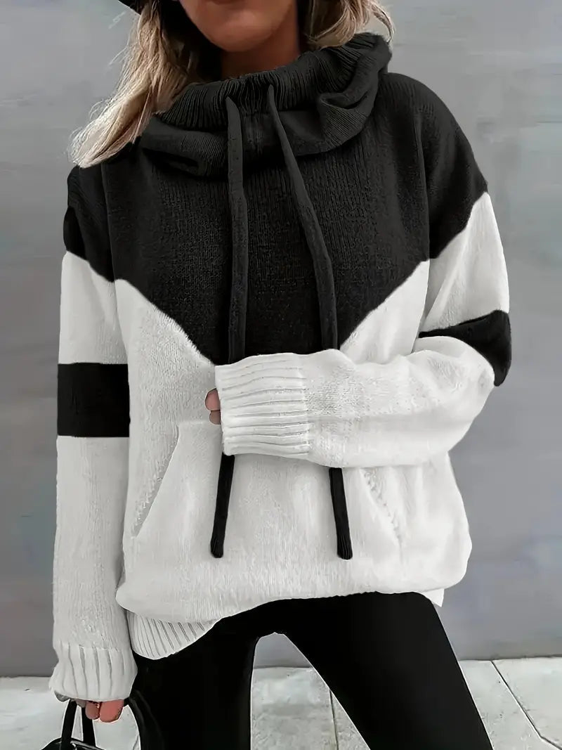 Freya | Women's Cowl-Neck Hoodie | Drawstring · Eltrendio