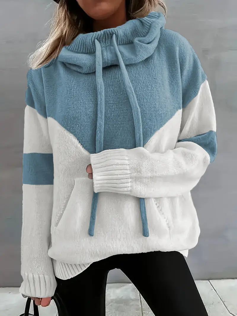 Freya | Women's Cowl-Neck Hoodie | Drawstring · Eltrendio